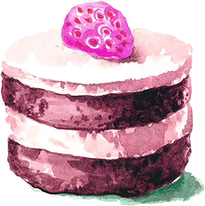 Pastry Drawing Watercolor Water Color Png Chocolate Cake Full Size Png Download Seekpng