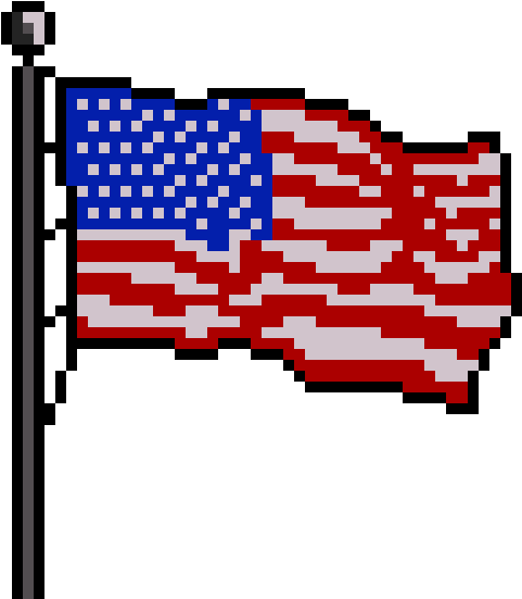 American Flag - Minecraft Pixel Art American Flag (600x660), Png Download