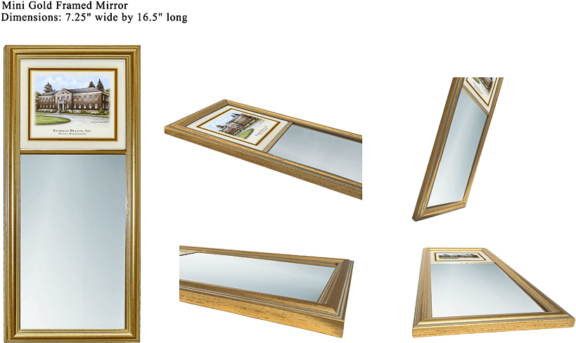 Children's Watercolor Baby Giraffe - Boston College 16.5 Églomisé Mirror (1024x567), Png Download