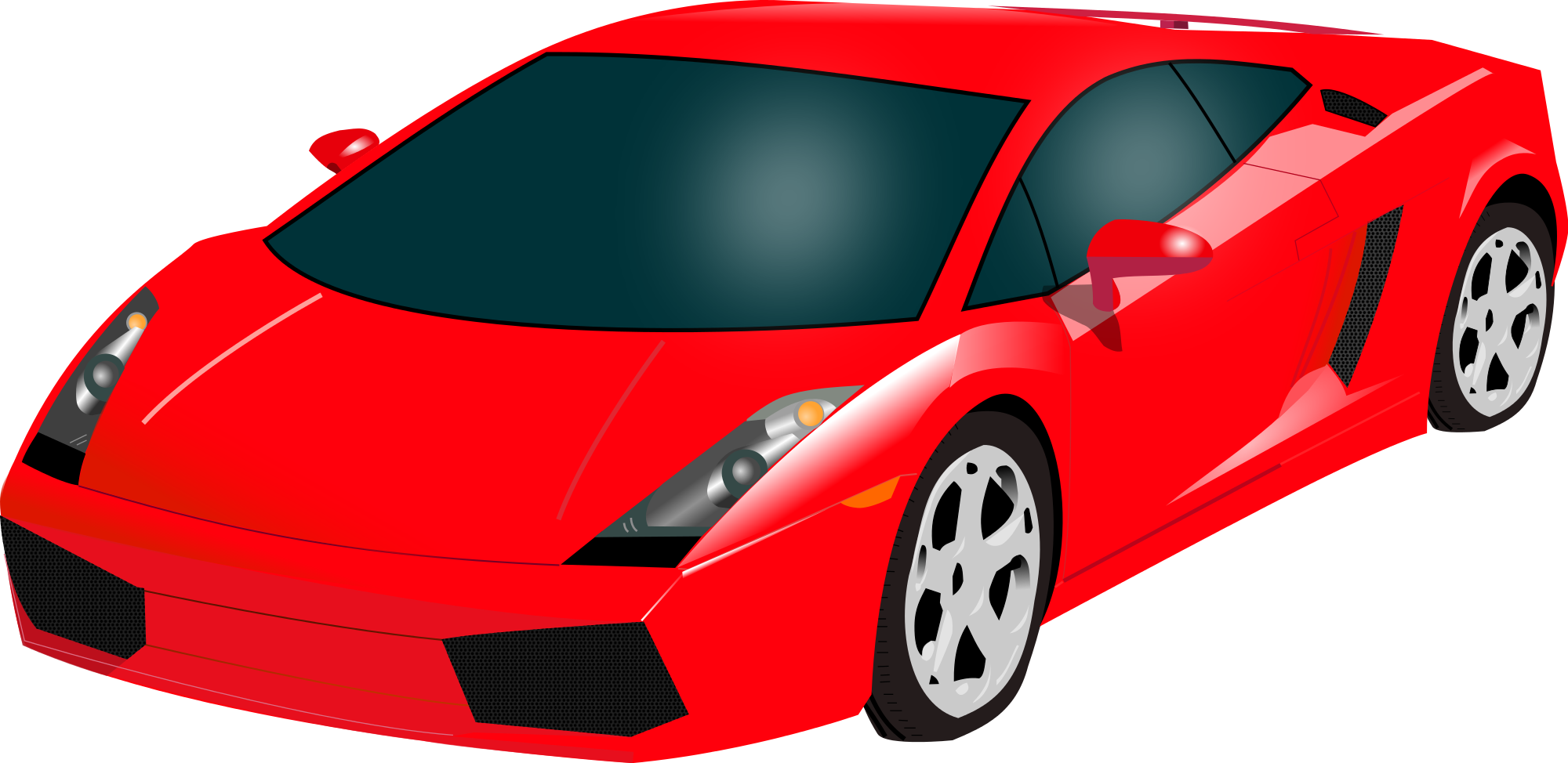 Lamborghini Clipart Vector - Lamborghini Svg (2000x974), Png Download
