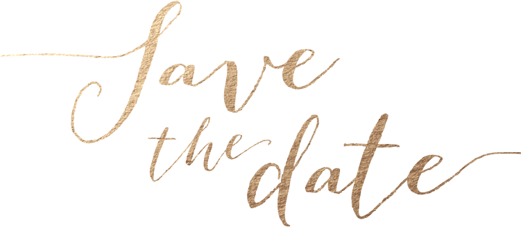 Gold Foil Save The Date Png (750x528), Png Download