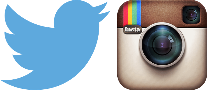 Follow Us - Instagram And Twitter Png (680x296), Png Download