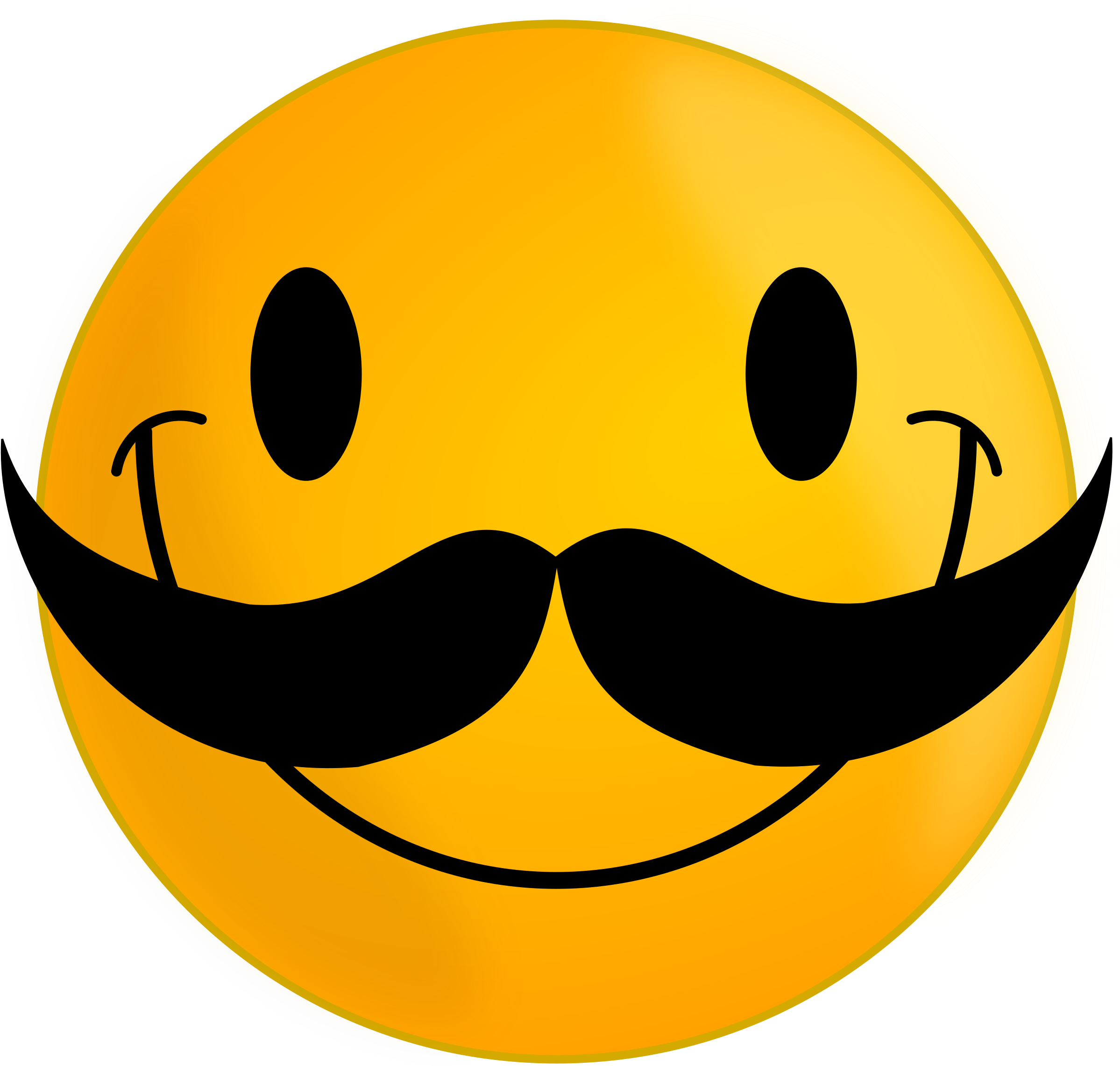 How To Set Use Smile With Mustache Clipart (900x871), Png Download