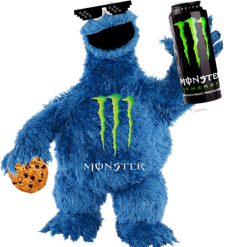 Cookie Monster Waving (506x508), Png Download