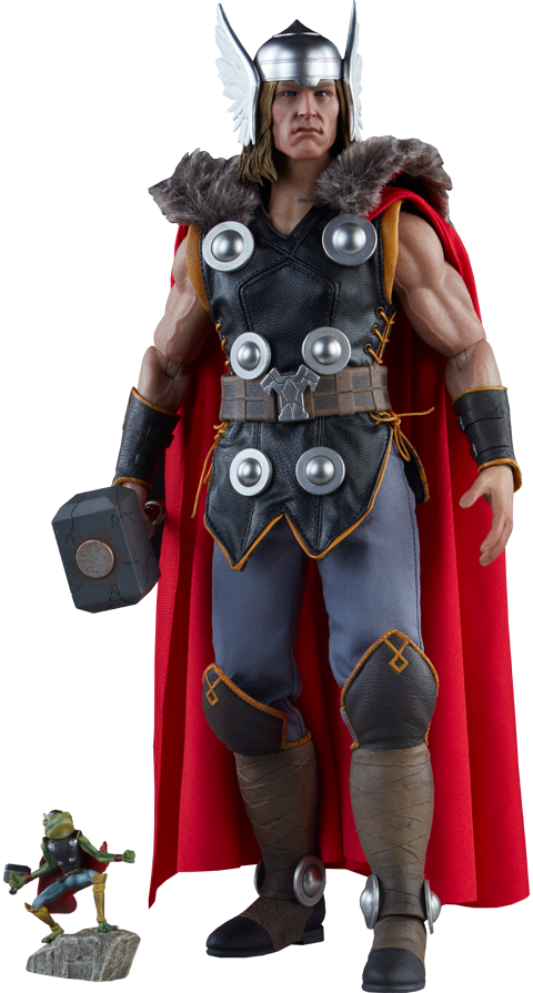 Marvel Sixth Scale Figure Thor - Sideshow 1 6 Thor (480x895), Png Download