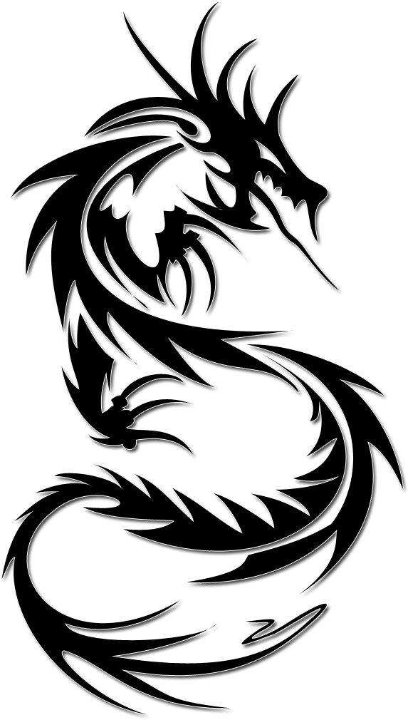 Fantastic Dragon Tattoo Design - Simple Dragon Tattoos Designs (604x1024), Png Download