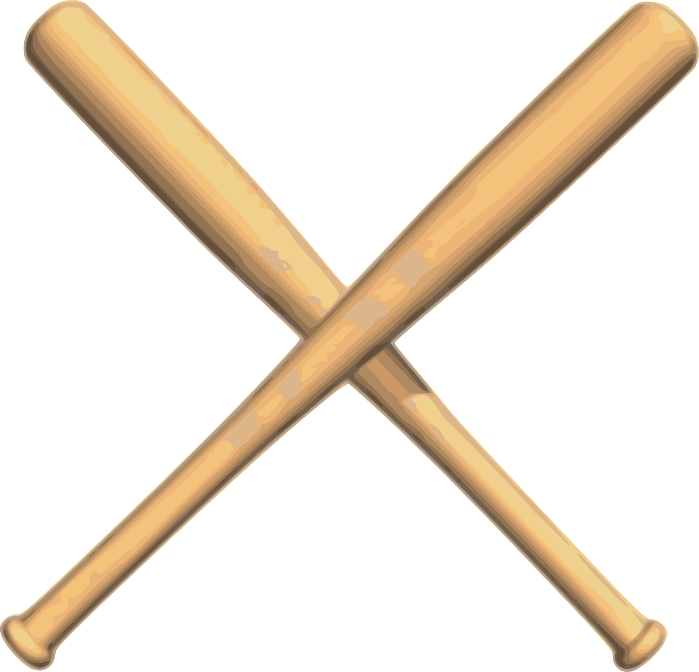 Baseball Bat Baseball Crossed Bats Clipart - Free Baseball Bat Clipart (2400x2306), Png Download