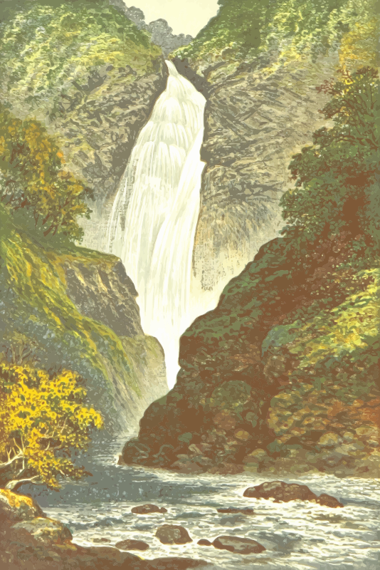 Freeuse Stock Clipart Falls Of Foyers Medium Image - Falls Of Foyers (534x800), Png Download