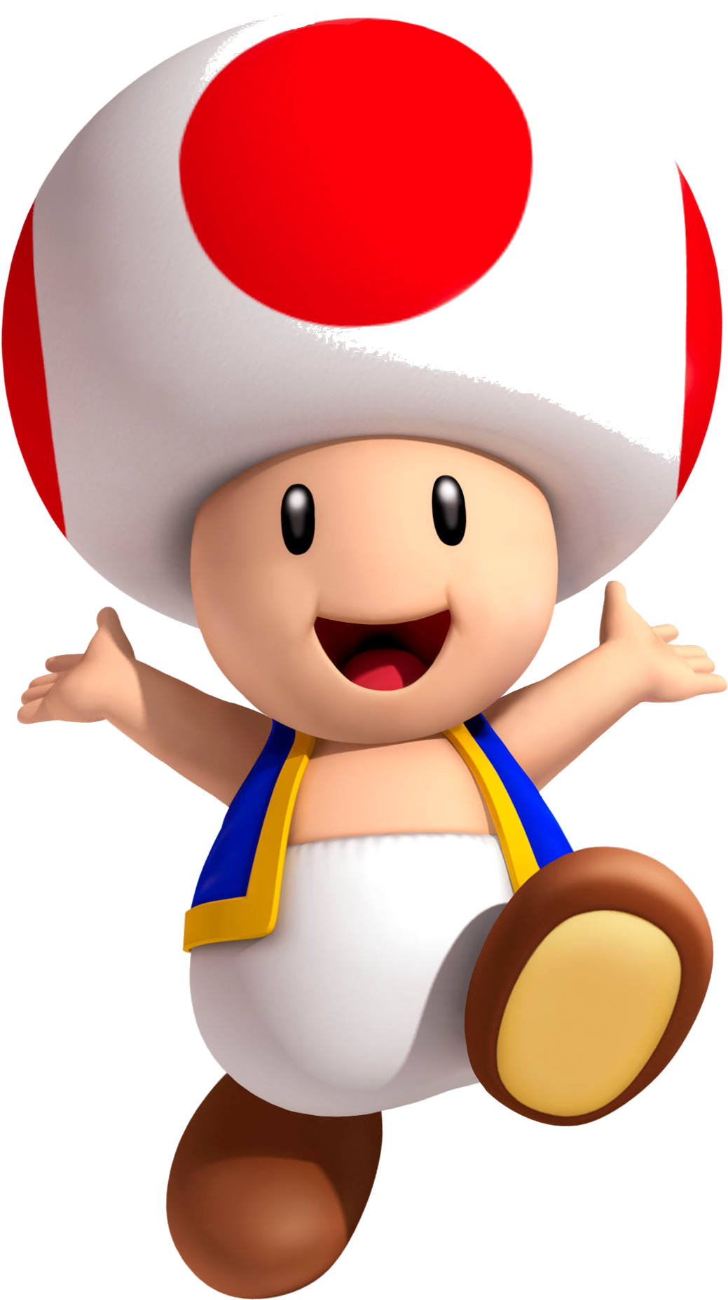 Super Mario 3d Land - Toad From Mario (1095x1903), Png Download