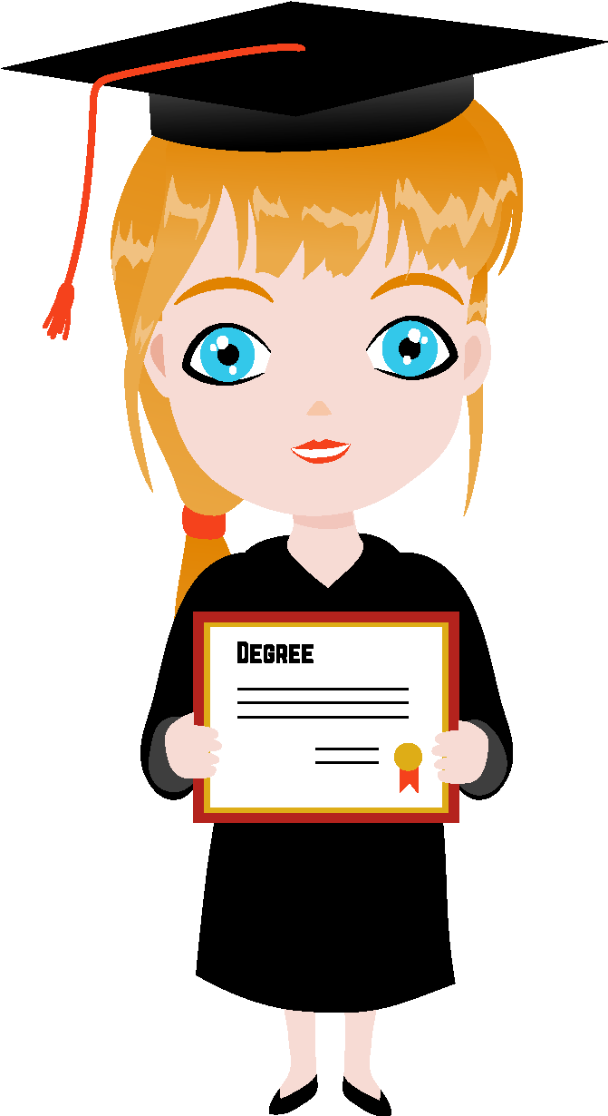 Cartoon Graduation Certificate Bachelor Suit Element - 學士 帽 可愛 (1772x1378), Png Download