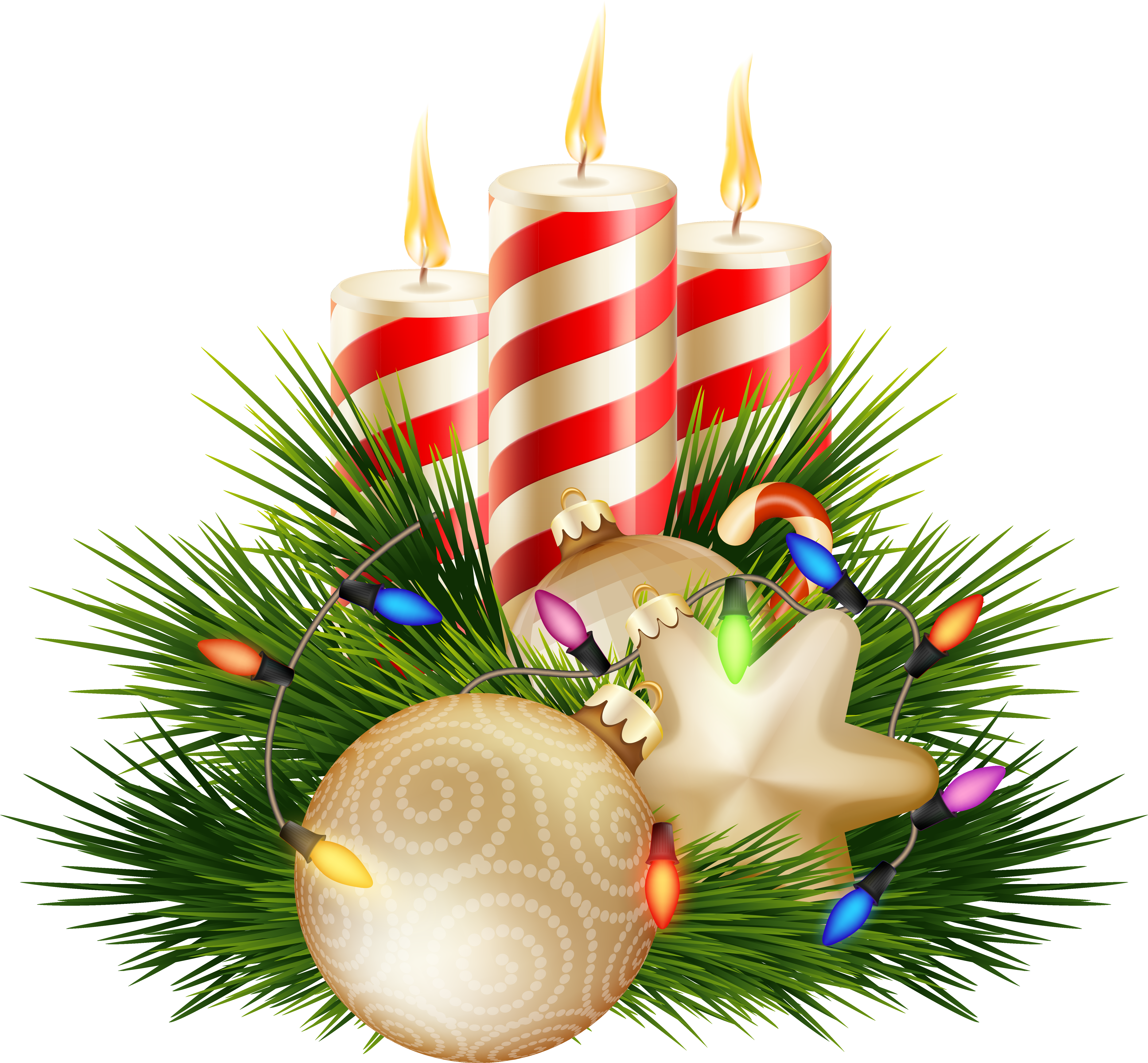 Christmas Candle Decorative Png Clipart Image Christmas Candles Clipart Full Size Png Download Seekpng