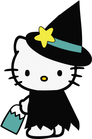 28 Collection Of Hello Kitty Halloween Clipart - Kitty Halloween (375x502), Png Download