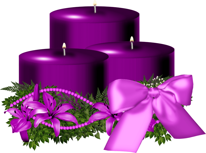 Free Png Purple Christmas Candle Png Images Transparent - Blue Candles Png (850x634), Png Download