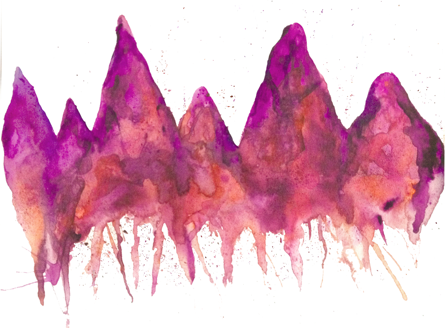 My Inspiration For This Came From The Black Keys, When - Watercolor Paint (1425x1089), Png Download