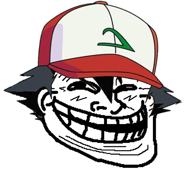 Free Icons Png - Pokemon Ash Troll Face (838x629), Png Download