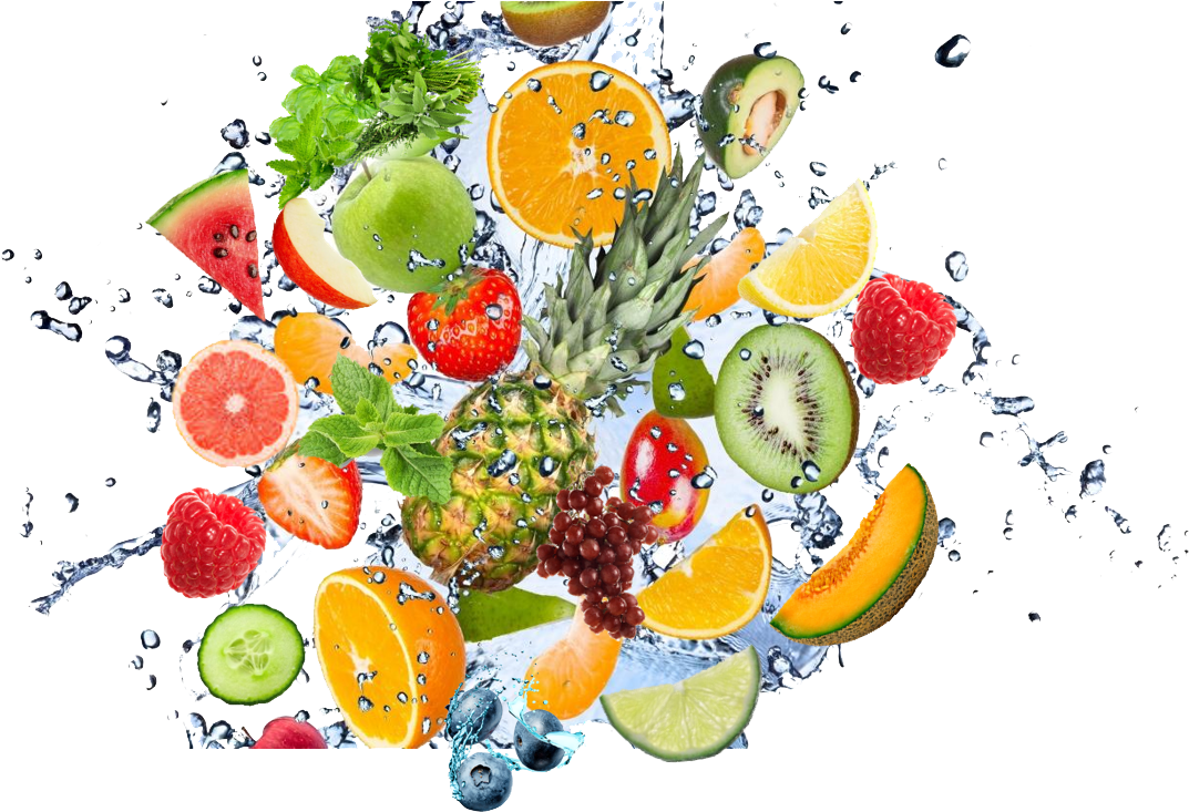 Fruit Water Splash Png Clipart - Fruits Juice Splash Png (1123x777), Png Download