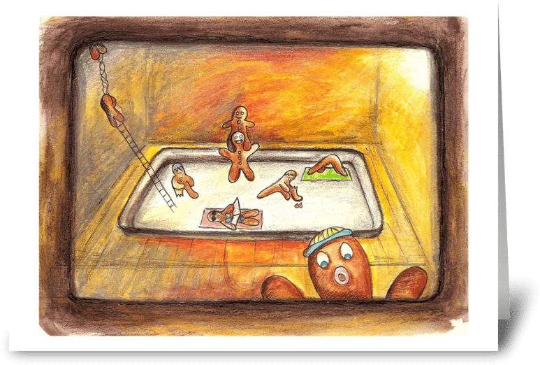 Cookies In The Oven Greeting Card - Oven (848x698), Png Download