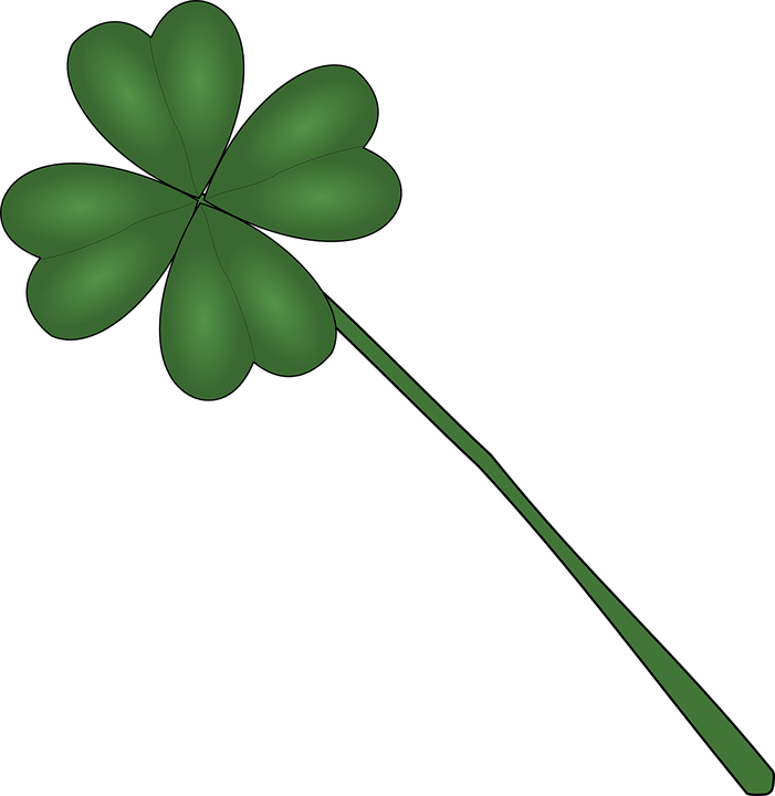 Clover Clipart Clover Plant - Four Leaf Clover Stem (701x720), Png Download