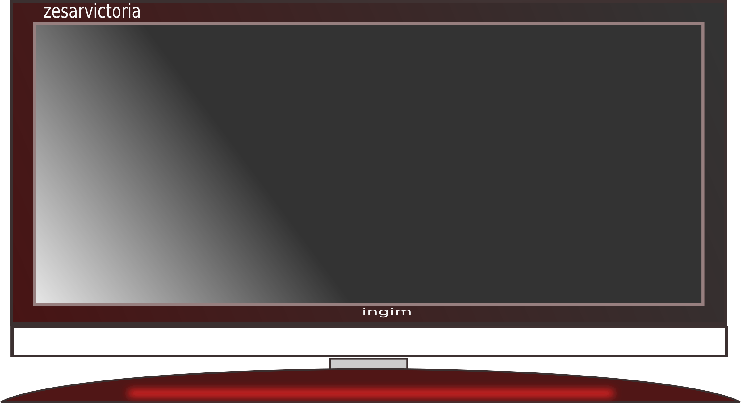 Clipart Tv Plasma Tv - Plasma Television Clip Art (2400x1306), Png Download