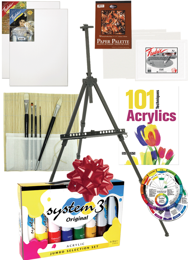 Rex Art Acrylic Painting Gift Set (600x831), Png Download