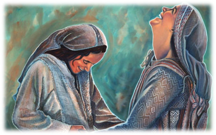 With Every Good Wish For Your Advent Initiatives, Sr - Mary Visits Elizabeth (725x452), Png Download