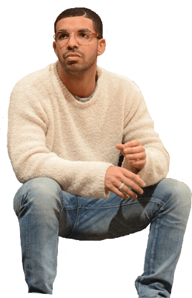 Drake Sitting - Full Man Png Hd (640x1136), Png Download