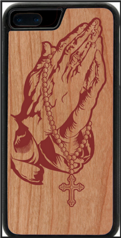 Praying Hands With A Rosary (800x800), Png Download