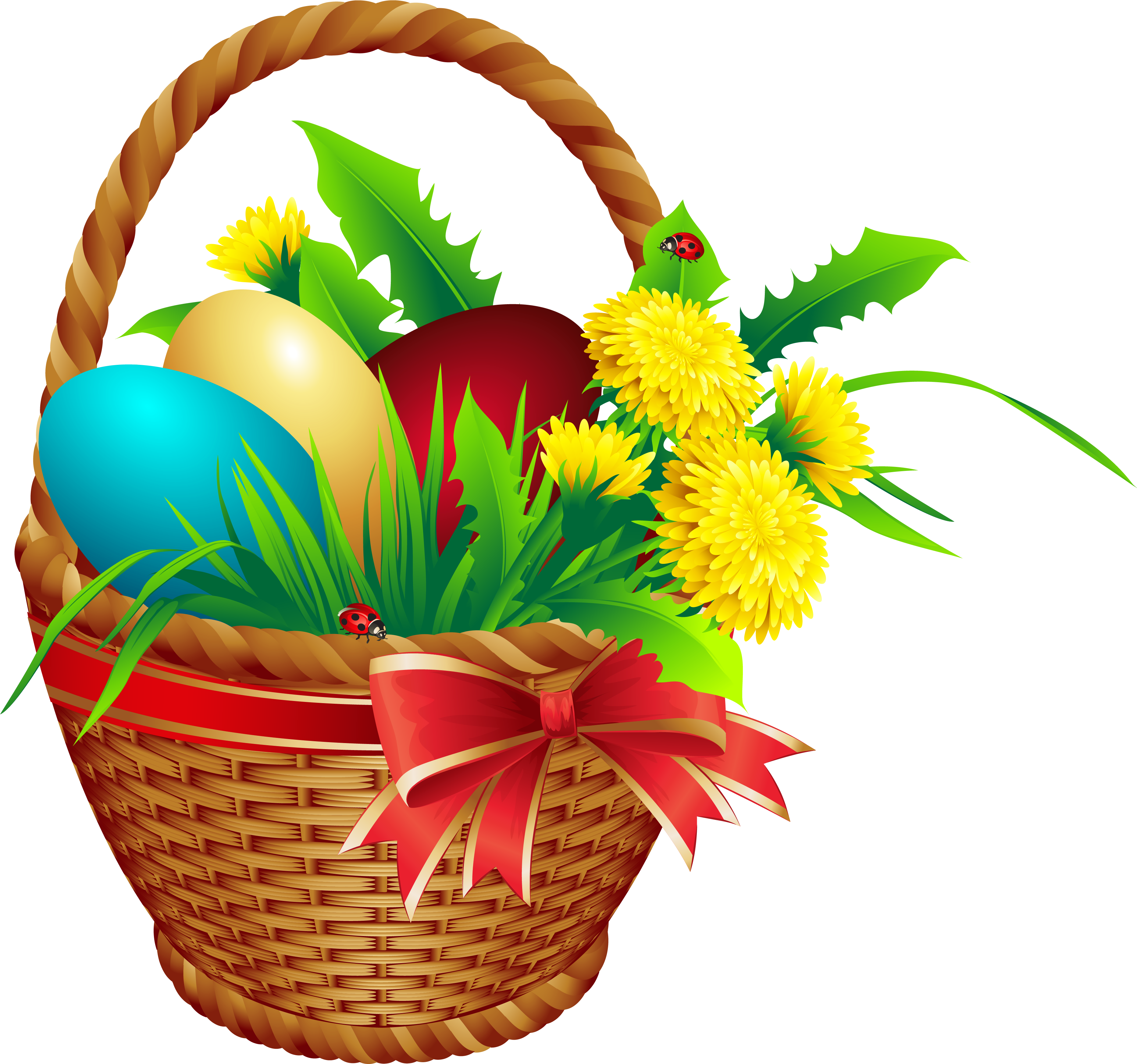 Clip Art Easter Basket (3839x3592), Png Download