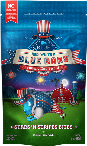 Blue™ Red, White & Blue Bars® Stars 'n Stripes Bites - Flyer (376x505), Png Download