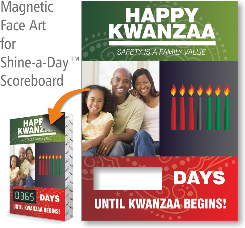 Happy Kwanzaa, Safety Is Family Value Scoreboard Face - Customize Juneteenth Emancipation Freedom Day Card (800x797), Png Download