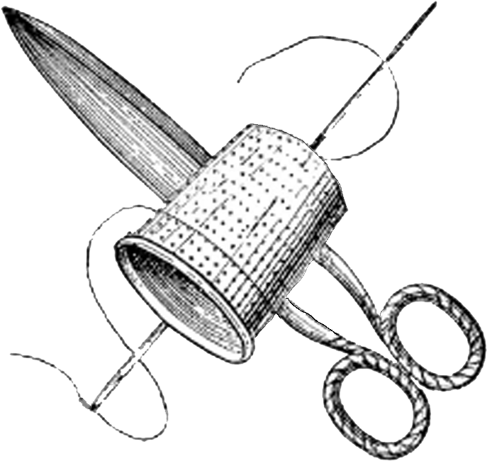 Free Digital Stamps Sewing Notions Etc - Sewing Clip Art (850x809), Png Download