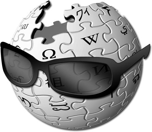 Wikipedia In Sunglasses - Wikipedia Logo For Quiz (498x431), Png Download