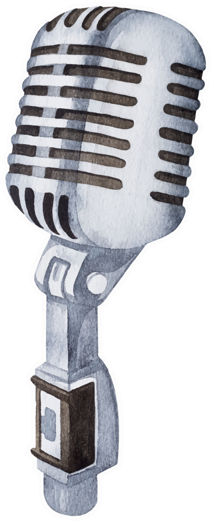 Retro Microphone - New - Stock Illustration (420x1024), Png Download
