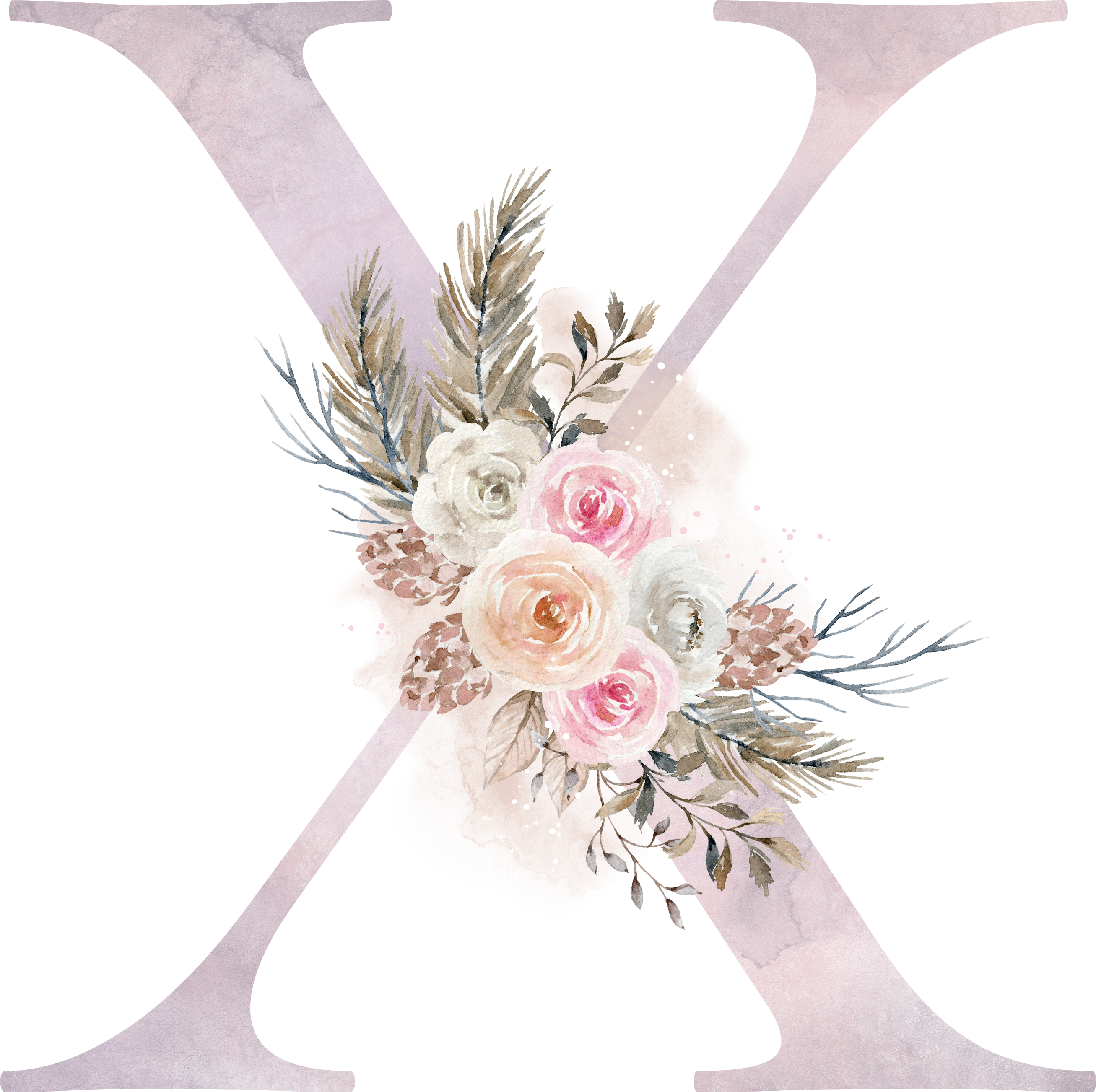 Find This Pin And More On Watercolour Lettering By - Bouquet (2614x2605), Png Download