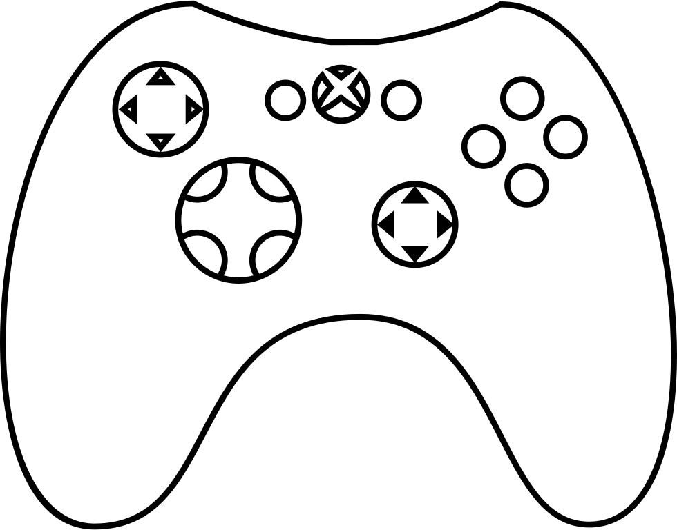 Xbox Gamepad - - Xbox Controller Vector (980x768), Png Download