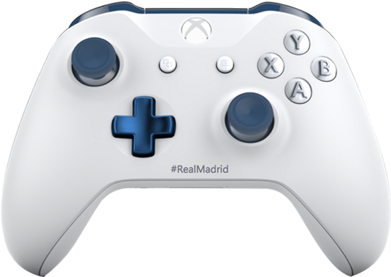 Create A Controller Inspired By Your Soccer Team - Manette X Box Onereal Madrid (800x450), Png Download