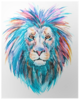 Watercolor Lion (400x400), Png Download
