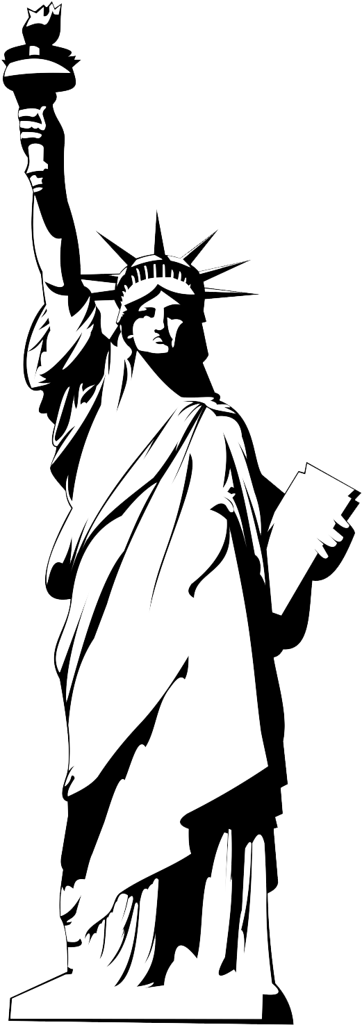 Statue Of Liberty Drawing (1500x1500), Png Download