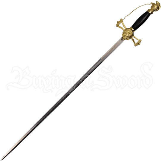 Saint John Gold And Black Crusader Small Sword - Lancelot Sword (550x550), Png Download