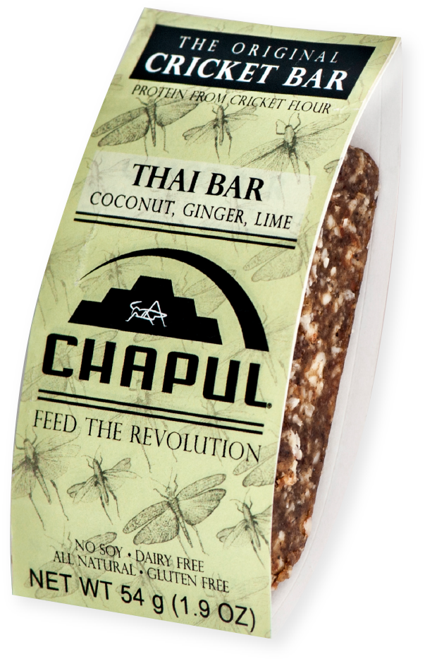 Chapul Thai Bar, Edible Insects - Chapul - Cricket Protein Thai Bar Coconut Ginger (603x933), Png Download