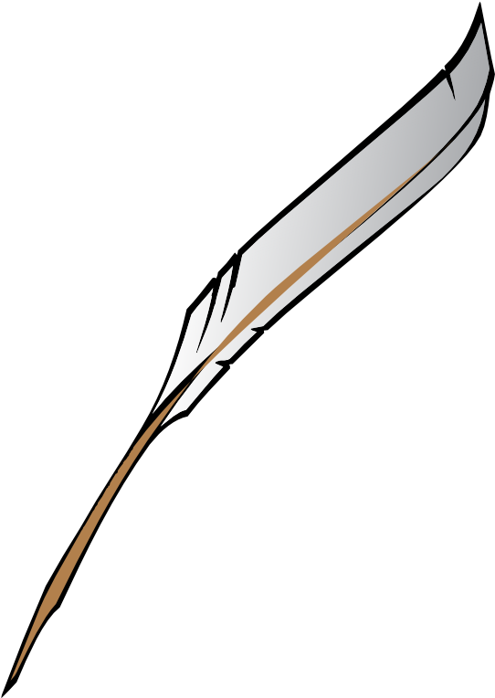 Collection Of Colored Feather High Quality - Feather Quill Pen Clipart Png (574x800), Png Download