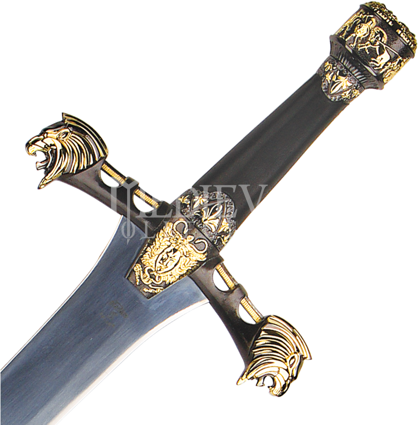 Persian Ceremonial Sword Black Amp Gold Sg267 From - Black And Gold Sword (866x866), Png Download