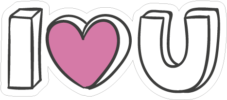 I Love You - Wall Decal (500x500), Png Download