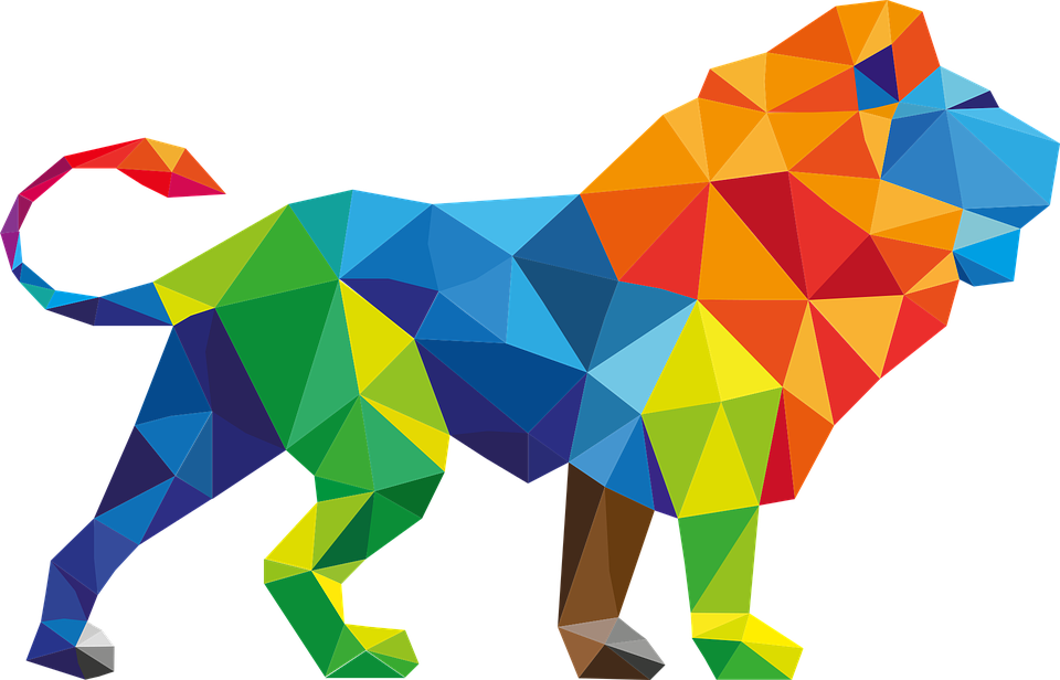 Lion Png Clipart - Graphic Design Logo Png (960x616), Png Download