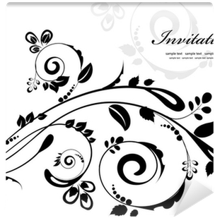 Vintage Floral Border For Your Design Wall Mural • - Vintage Card (400x400), Png Download