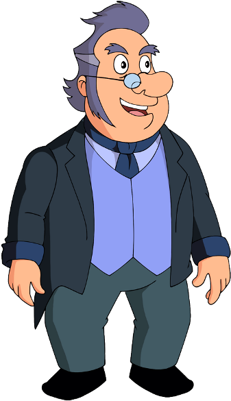 [ship] The Old Man - Cartoon (405x601), Png Download