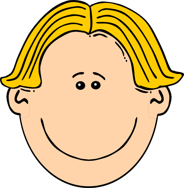 Clip Art Blonde Boy (588x598), Png Download