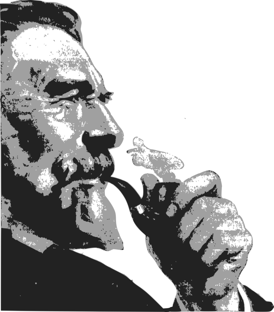 Download Old Man Smoking Pipe Drawing Clipart Tobacco - Old Man Smoking Pipe Drawing (900x1025), Png Download