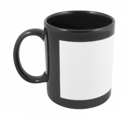 Black Patch Mug - Mug (416x500), Png Download