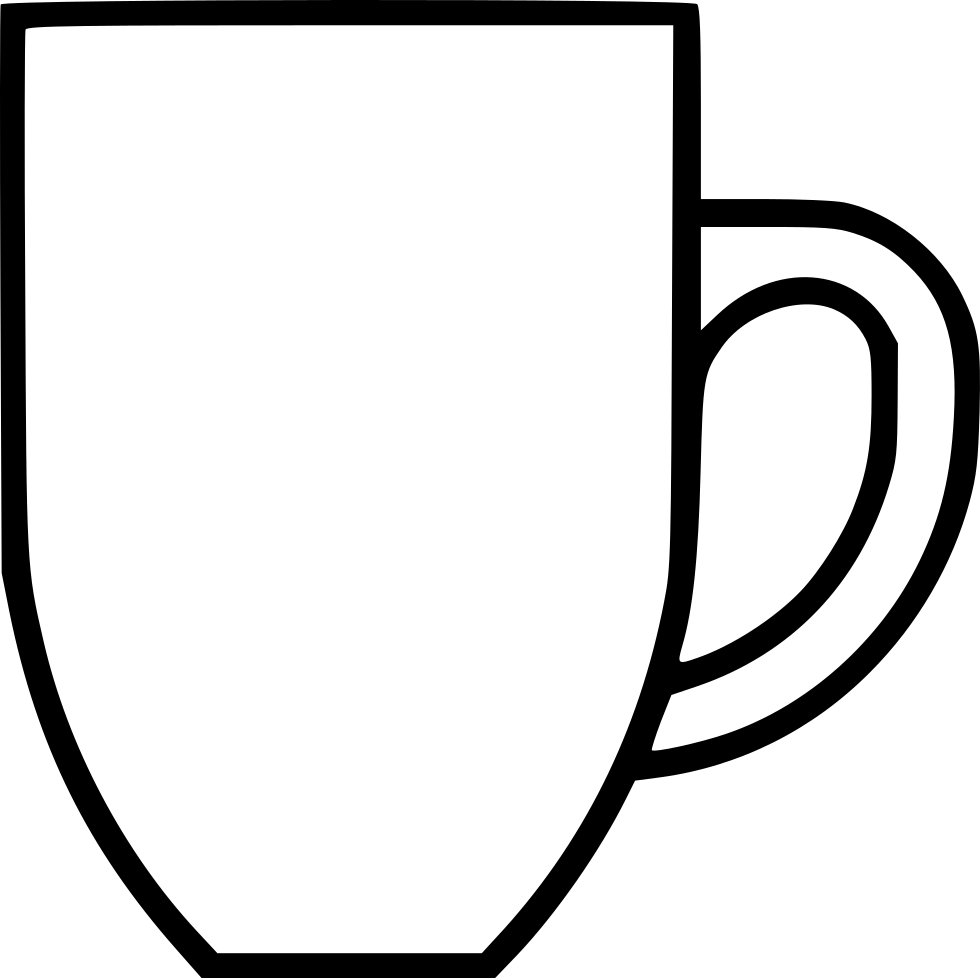 Cup Mug Comments - Line Art (980x978), Png Download